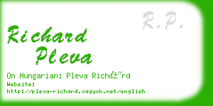 richard pleva business card